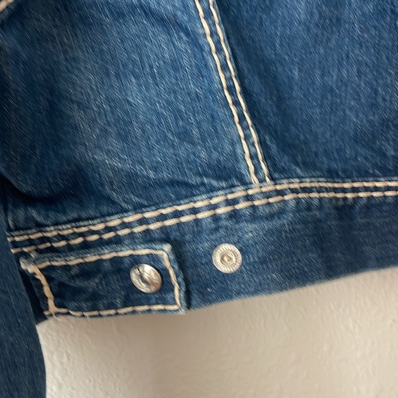 RE/DONE Cropped Denim Trucker Jacket Size M - Picture 8 of 8